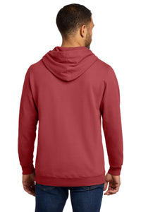 Port & Co Beach Wash Garment-Dyed Pullover Hooded Sweatshirt - Red Rock Back