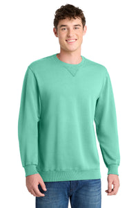Port & Co Beach Wash Garment-Dyed Crewneck Sweatshirt PC098 - Cool Mint