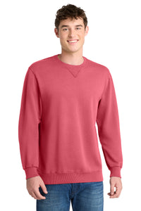Port & Co Beach Wash Garment-Dyed Crewneck Sweatshirt PC098 - Fruit Punch