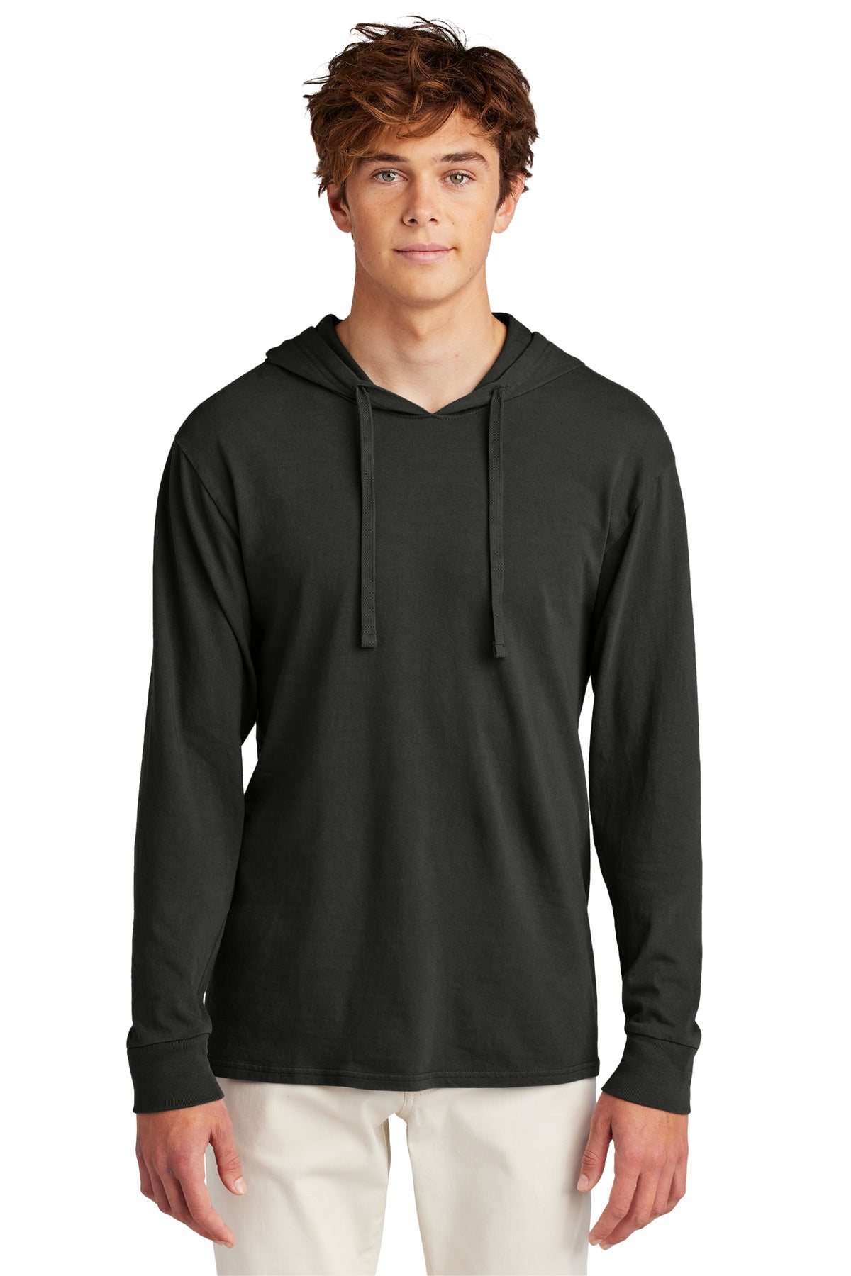Port & Co Beach Wash Garment-Dyed Pullover Hooded Tee PC099H - Black