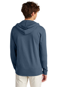 Port & Co Beach Wash Garment-Dyed Pullover Hooded Tee PC099H - Denim Blue Back