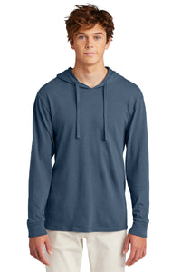 Port & Co Beach Wash Garment-Dyed Pullover Hooded Tee PC099H - Denim Blue