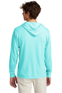 Port & Co Beach Wash Garment-Dyed Pullover Hooded Tee PC099H - Glacier Back