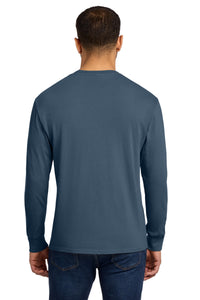 Port & Co Beach Wash Garment-Dyed Long Sleeve Tee PC099LS - Denim Blue Back