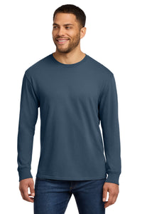Port & Co Beach Wash Garment-Dyed Long Sleeve Tee PC099LS - Denim Blue