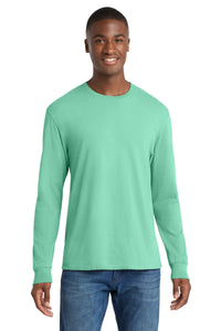 Port & Co Beach Wash Garment-Dyed Long Sleeve Tee PC099LS - Jadeite