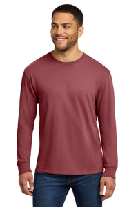 Port & Co Beach Wash Garment-Dyed Long Sleeve Tee PC099LS - Red Rock