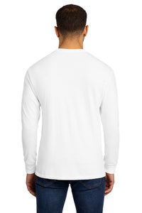 Port & Co Beach Wash Garment-Dyed Long Sleeve Tee PC099LS - White Back