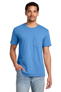 Port & Co Beach Wash Garment-Dyed Pocket Tee - Blue Moon