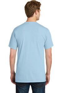 Port & Co Beach Wash Garment-Dyed Pocket Tee - Glacier Back