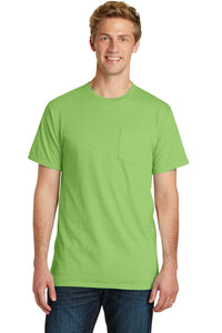 Port & Co Beach Wash Garment-Dyed Pocket Tee - Limeade