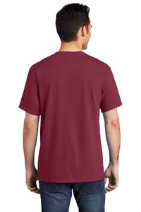 Port & Co Beach Wash Garment-Dyed Pocket Tee - Merlot Back