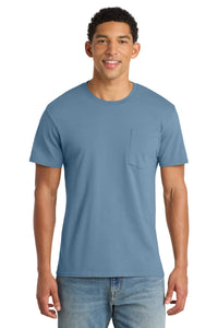 Port & Co Beach Wash Garment-Dyed Pocket Tee - Mist