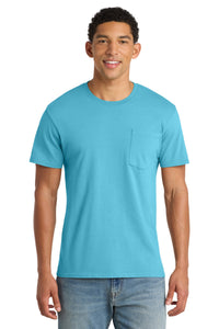 Port & Co Beach Wash Garment-Dyed Pocket Tee - Tidal Wave