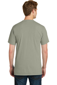 Port & Co Beach Wash Garment-Dyed Pocket Tee - Walnut Back