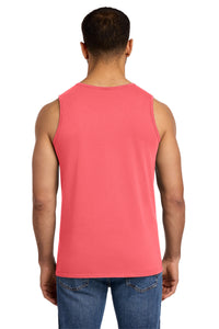 Port & Co Beach Wash Garment-Dyed Tank - Neon Coral Back