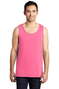 Port & Co Beach Wash Garment-Dyed Tank - Neon Pink