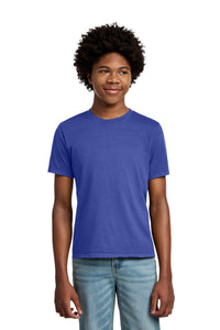 Port & Co Youth Beach Wash Garment-Dyed Tee - Blue Iris
