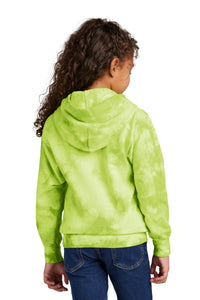 Port & Co Youth Crystal Tie-Dye Pullover Hoodie PC144Y - Lemon Lime Back