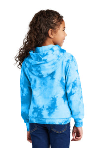 Port & Co Youth Crystal Tie-Dye Pullover Hoodie PC144Y - Sky Blue Back