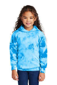 Port & Co Youth Crystal Tie-Dye Pullover Hoodie PC144Y - Sky Blue