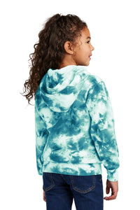 Port & Co Youth Crystal Tie-Dye Pullover Hoodie PC144Y - Teal Back