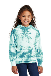 Port & Co Youth Crystal Tie-Dye Pullover Hoodie PC144Y - Teal