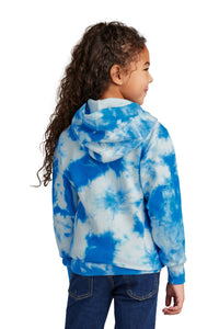 Port & Co Youth Crystal Tie-Dye Pullover Hoodie PC144Y - True Royal Back