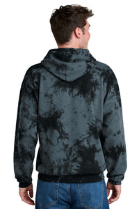Port & Co Crystal Tie-Dye Pullover Hoodie PC144 - Black Back