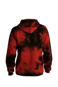 Port & Co Crystal Tie-Dye Pullover Hoodie PC144 - Black/ Red Back