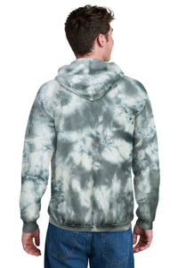 Port & Co Crystal Tie-Dye Pullover Hoodie PC144 - Grey Back