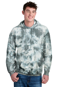 Port & Co Crystal Tie-Dye Pullover Hoodie PC144 - Grey