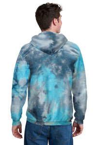 Port & Co Crystal Tie-Dye Pullover Hoodie PC144 - Lagoon Colorburst Back