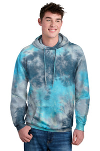 Port & Co Crystal Tie-Dye Pullover Hoodie PC144 - Lagoon Colorburst