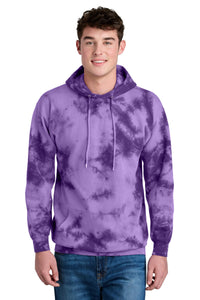 Port & Co Crystal Tie-Dye Pullover Hoodie PC144 - Purple