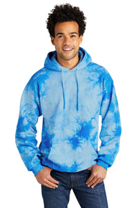 Port & Co Crystal Tie-Dye Pullover Hoodie PC144 - Sky Blue