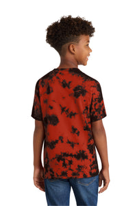 Port & Co Youth Crystal Tie-Dye Tee PC145Y - Black/ Red Back