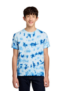 Port & Co Youth Crystal Tie-Dye Tee PC145Y - True Royal