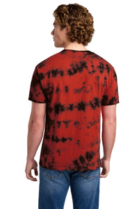 Port & Co Crystal Tie-Dye Tee PC145 - Black/ Red Back