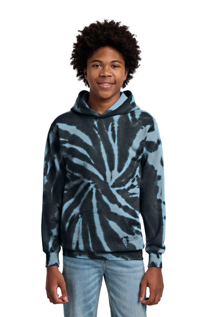 Port & Co Youth Tie-Dye Pullover Hooded Sweatshirt