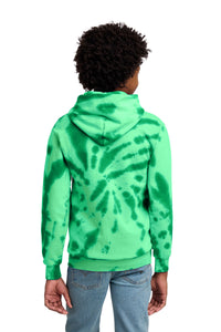 Port & Co Youth Tie-Dye Pullover Hooded Sweatshirt - Kelly Back