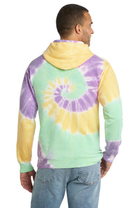 Port & Co Tie-Dye Pullover Hooded Sweatshirt - Mint Rainbow Back