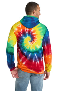 Port & Co Tie-Dye Pullover Hooded Sweatshirt - Rainbow Back