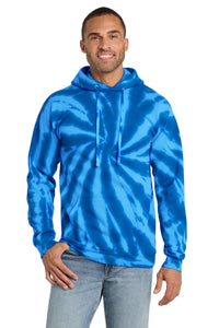 Port & Co Tie-Dye Pullover Hooded Sweatshirt - Royal