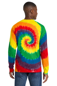 Port & Co Tie-Dye Long Sleeve Tee - Rainbow Back