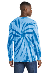 Port & Co Tie-Dye Long Sleeve Tee - Royal Back