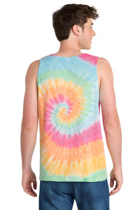 Port & Co Tie-Dye Tank Top - Pastel Rainbow Back