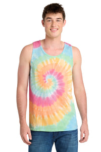 Port & Co Tie-Dye Tank Top - Pastel Rainbow