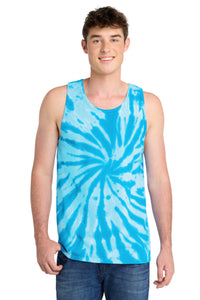 Port & Co Tie-Dye Tank Top - Turquoise