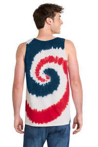 Port & Co Tie-Dye Tank Top - USA Rainbow Back